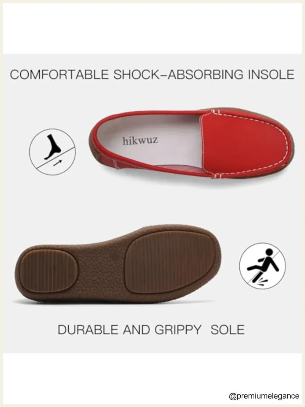 Women's Comfortable Leather Loafers Slip-Ons Driving Walking Mocs